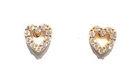 Ohrringe CP gioielli Dame 9K in Gelbgold Cubic Zirconia 9K CUORI ZIRC CP UQ/N 1.00 G
